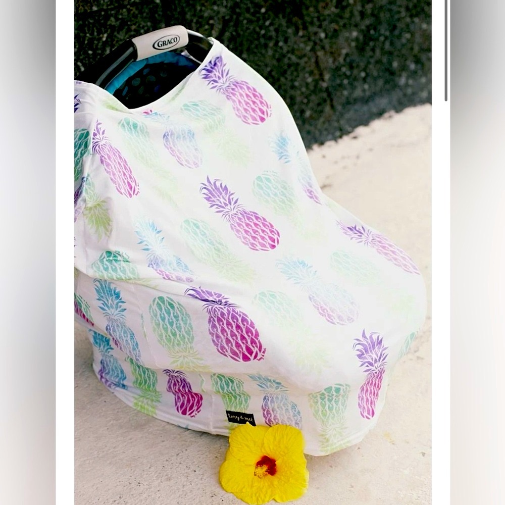 Pineapple Print Nursing Cover